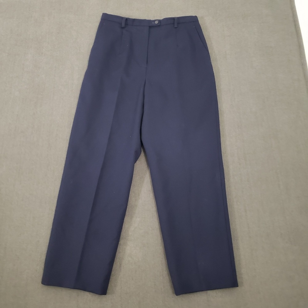 Pendelton Pants Womens Size 10 Navy 100% Virgin Wool‎ Lined